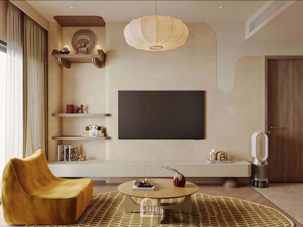 Phong cách Modern Retro tạo dấu ấn riêng cho không gian phòng khách Lumière Evergreen